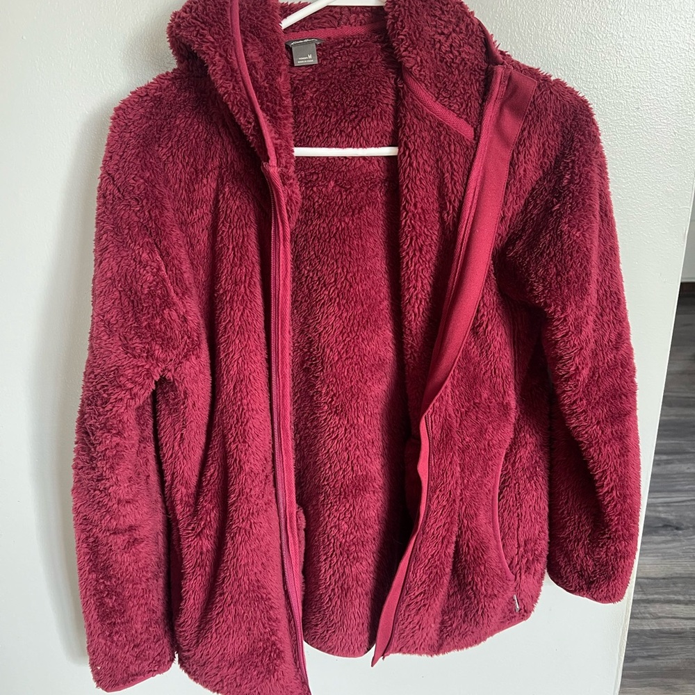Plush Hooded Jacket - Berry Pink